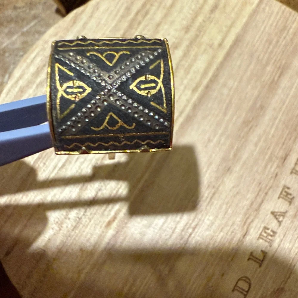 Gold and Black Tone Cufflinks